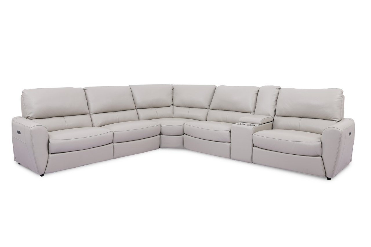 Luxurious Italian Leather Sectional Sofa with Pillows - Click Image to Close