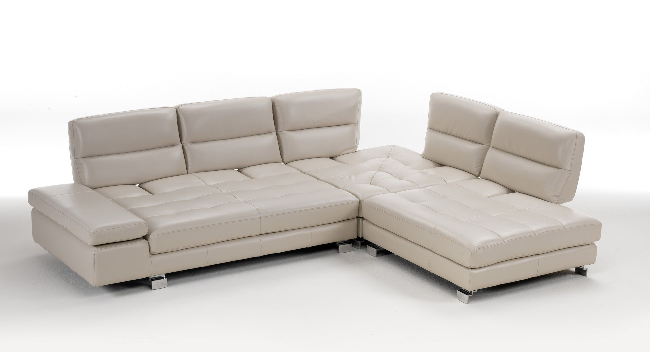 leather sofa with adjustable back