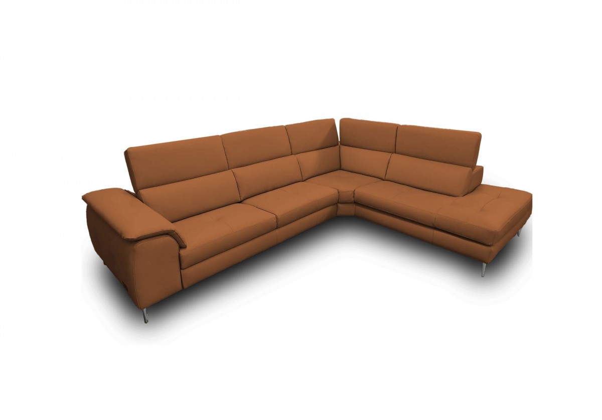 Unique Leather Sectional with Chaise - Click Image to Close