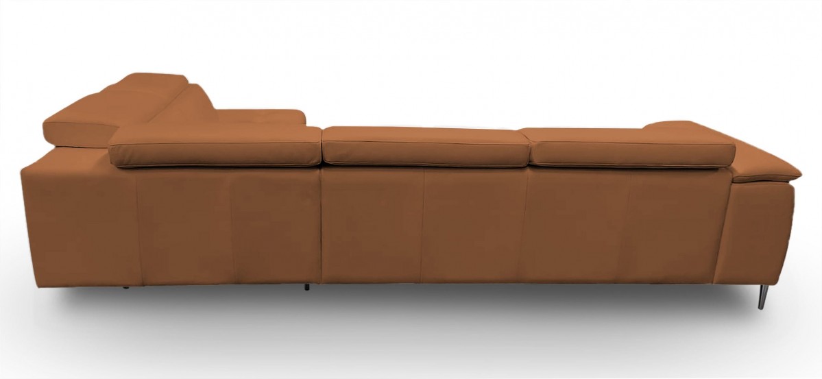 Unique Leather Sectional with Chaise - Click Image to Close