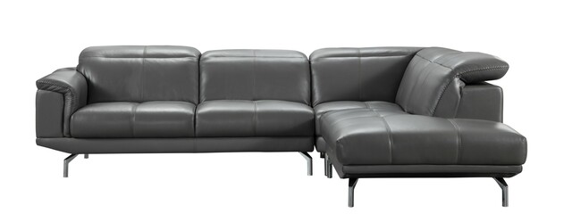 Contemporary Style Leather Curved Corner Sofa - Click Image to Close