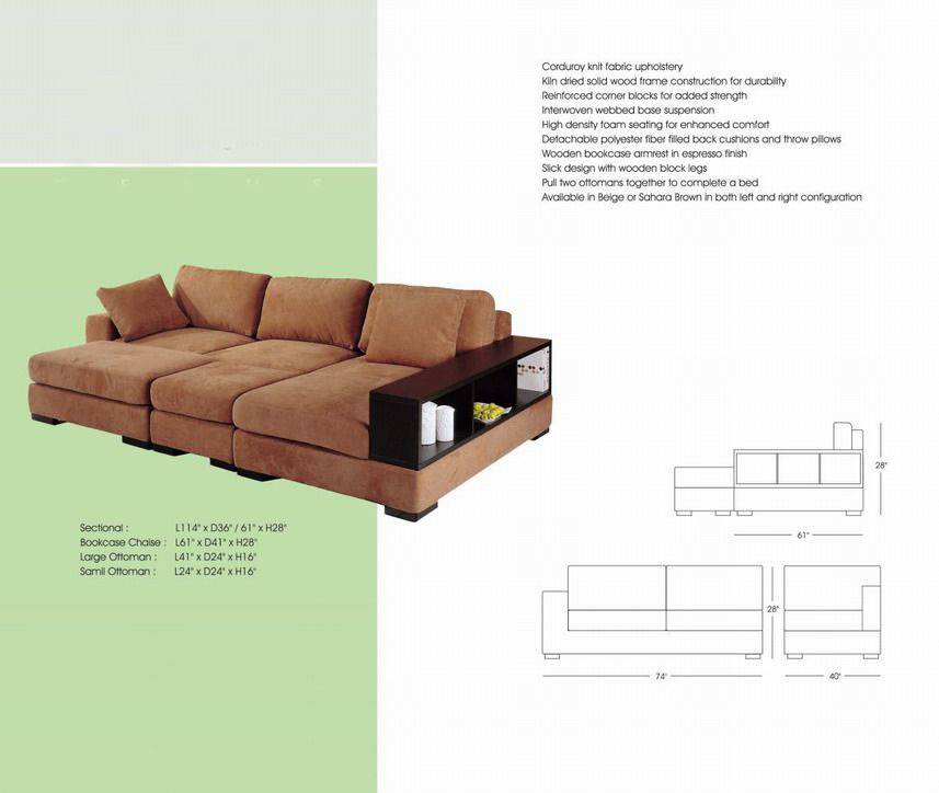 High End Microfiber Sectional with Pillows Fresno California BHTELUS