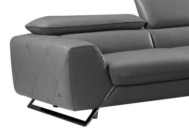 Overnice Modern Top-Grain Italian Sectional - Click Image to Close