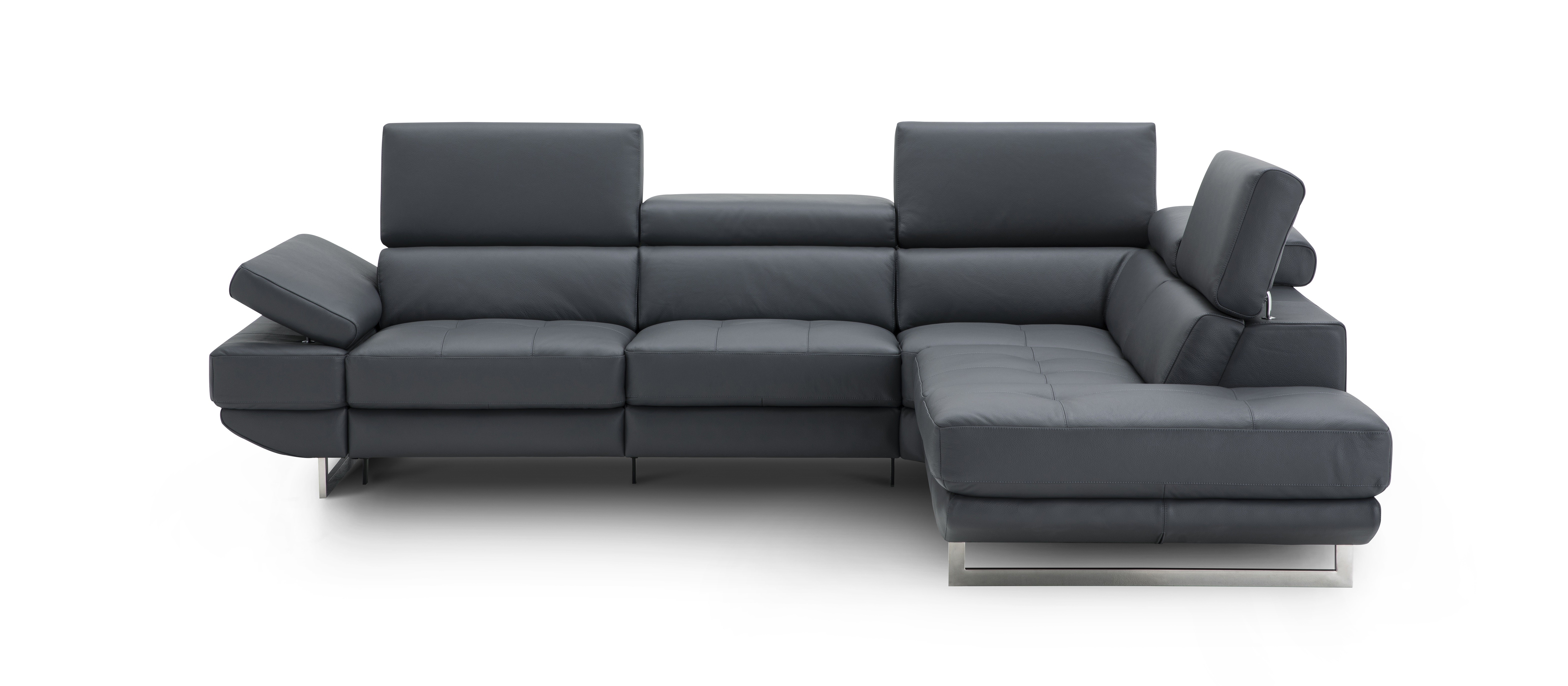 Adjustable Advanced Covered in Real Leather Sectional - Click Image to Close