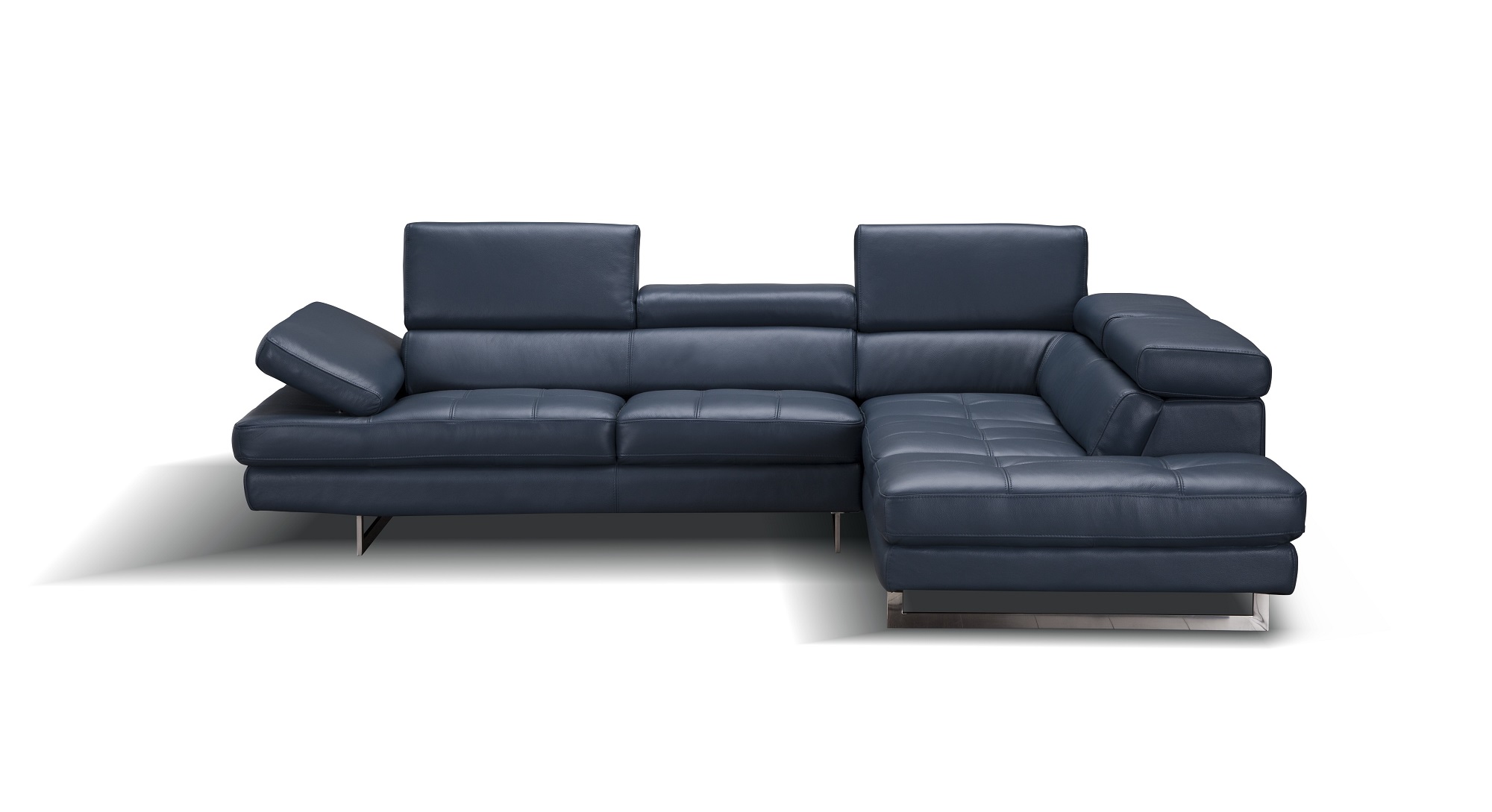 Exclusive Leather Sectional with Chaise - Click Image to Close