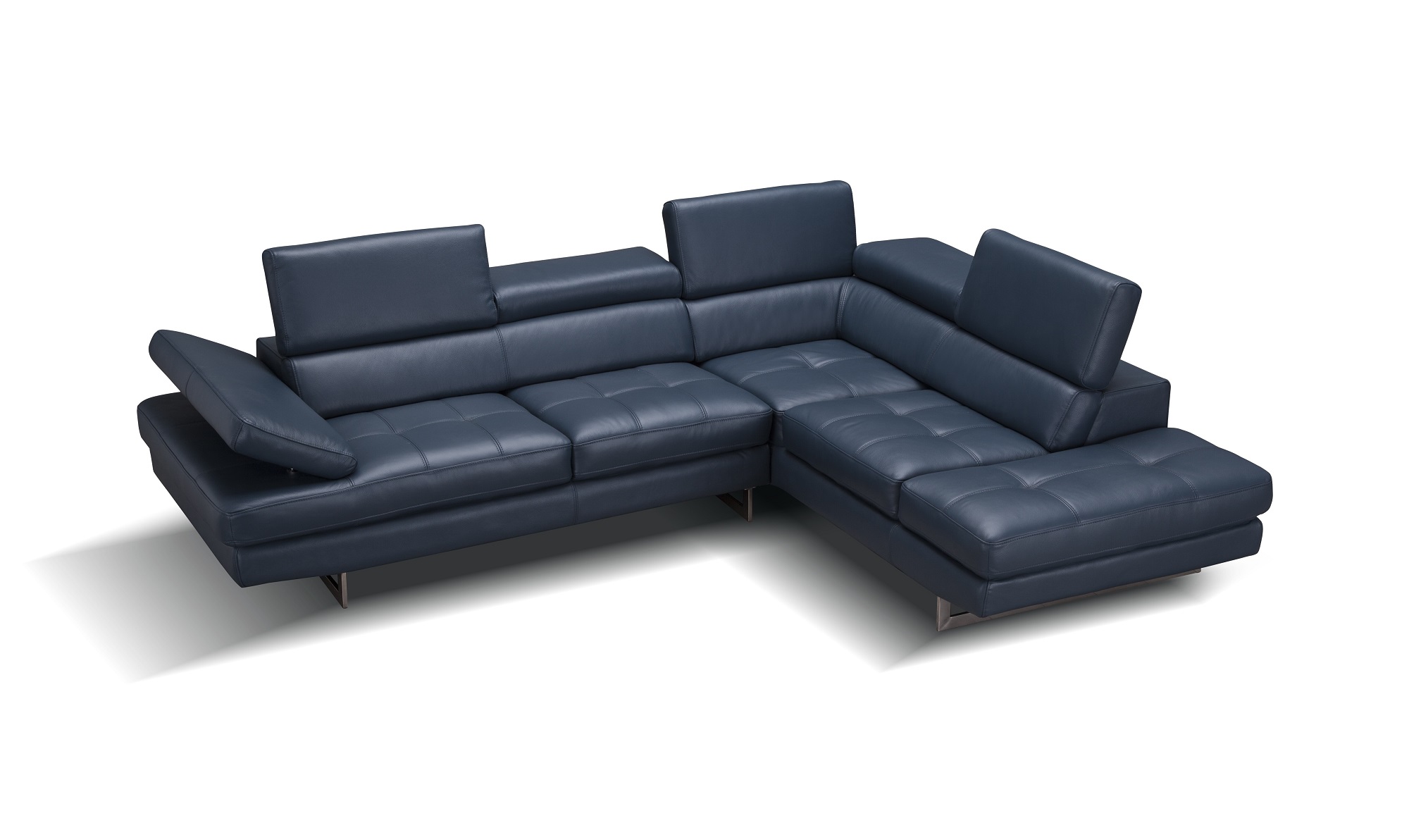 Exclusive Leather Sectional with Chaise - Click Image to Close