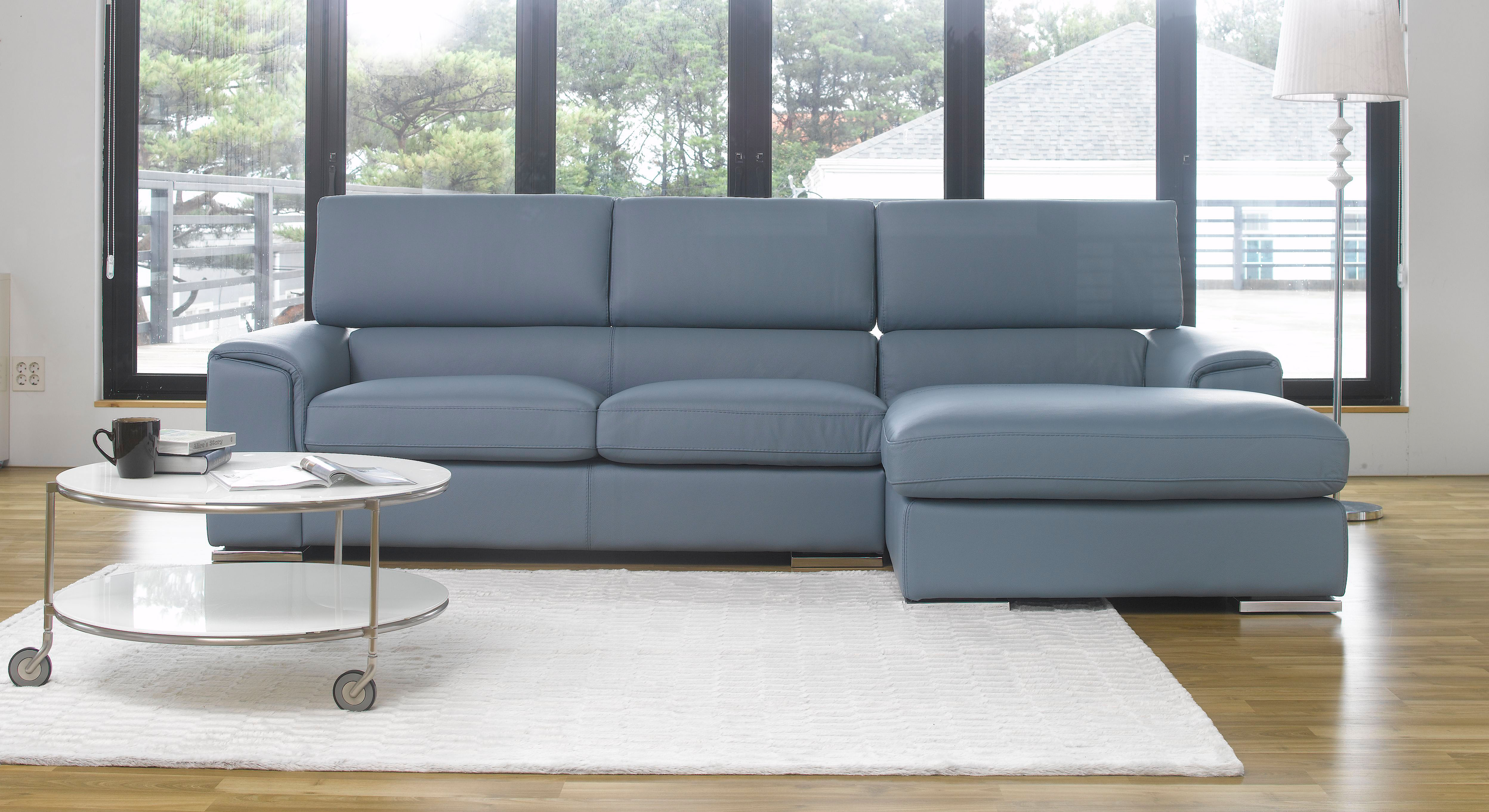 Adjustable Advanced Italian Top Grain Leather Sectional Sofa - Click Image to Close