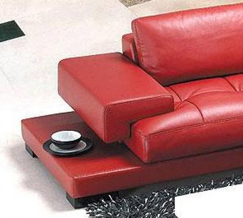 Luxurious Leather Curved Corner Sofa with Pillows - Click Image to Close