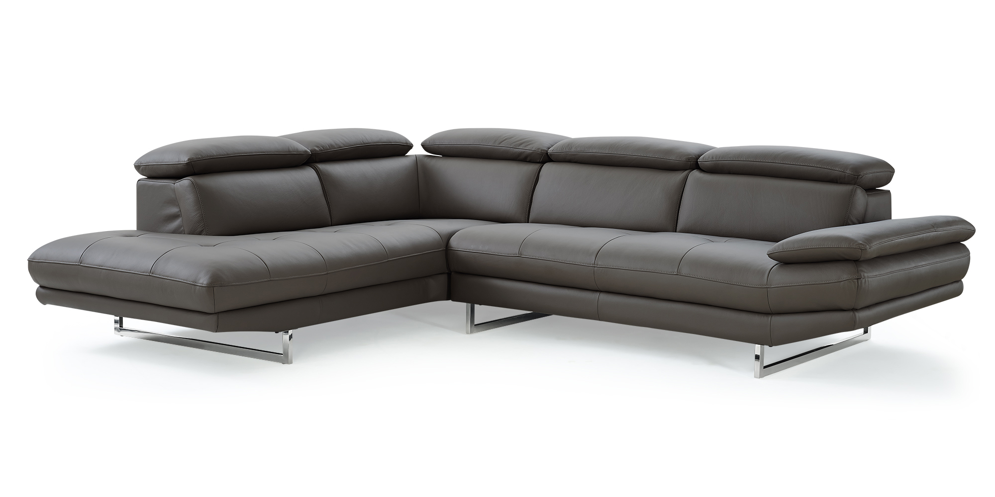 Adjustable Advanced Italian Leather Corner Couch - Click Image to Close