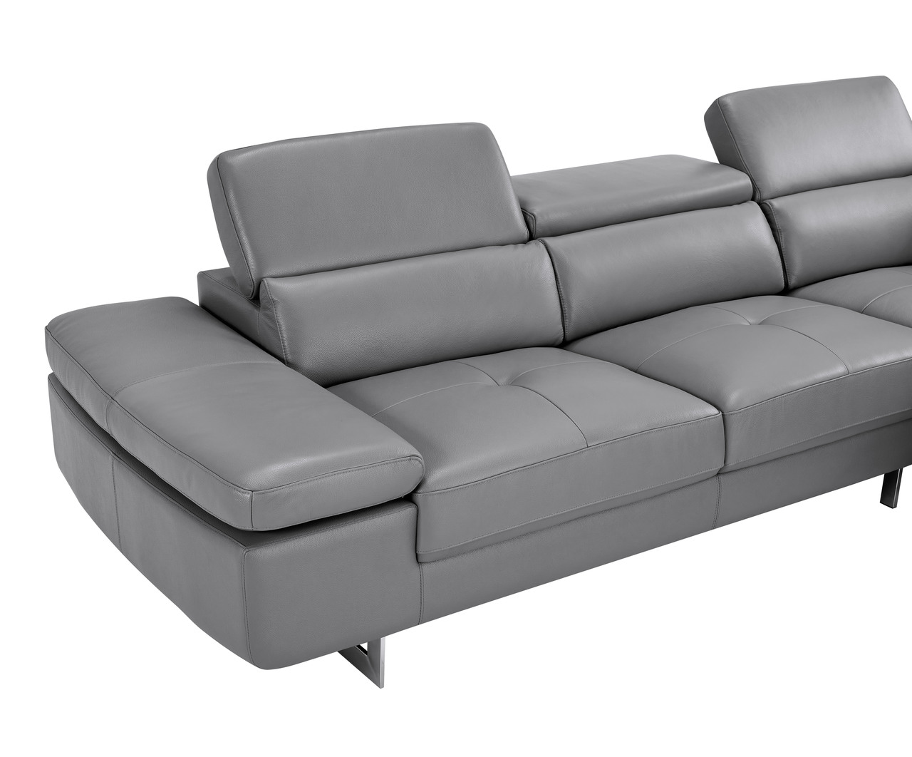 Advanced Adjustable Italian Top Grain Leather Sectional Sofa - Click Image to Close