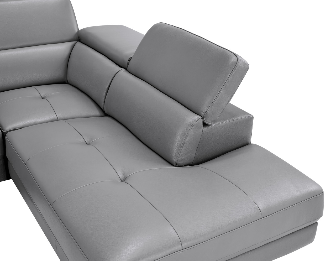 Advanced Adjustable Italian Top Grain Leather Sectional Sofa - Click Image to Close