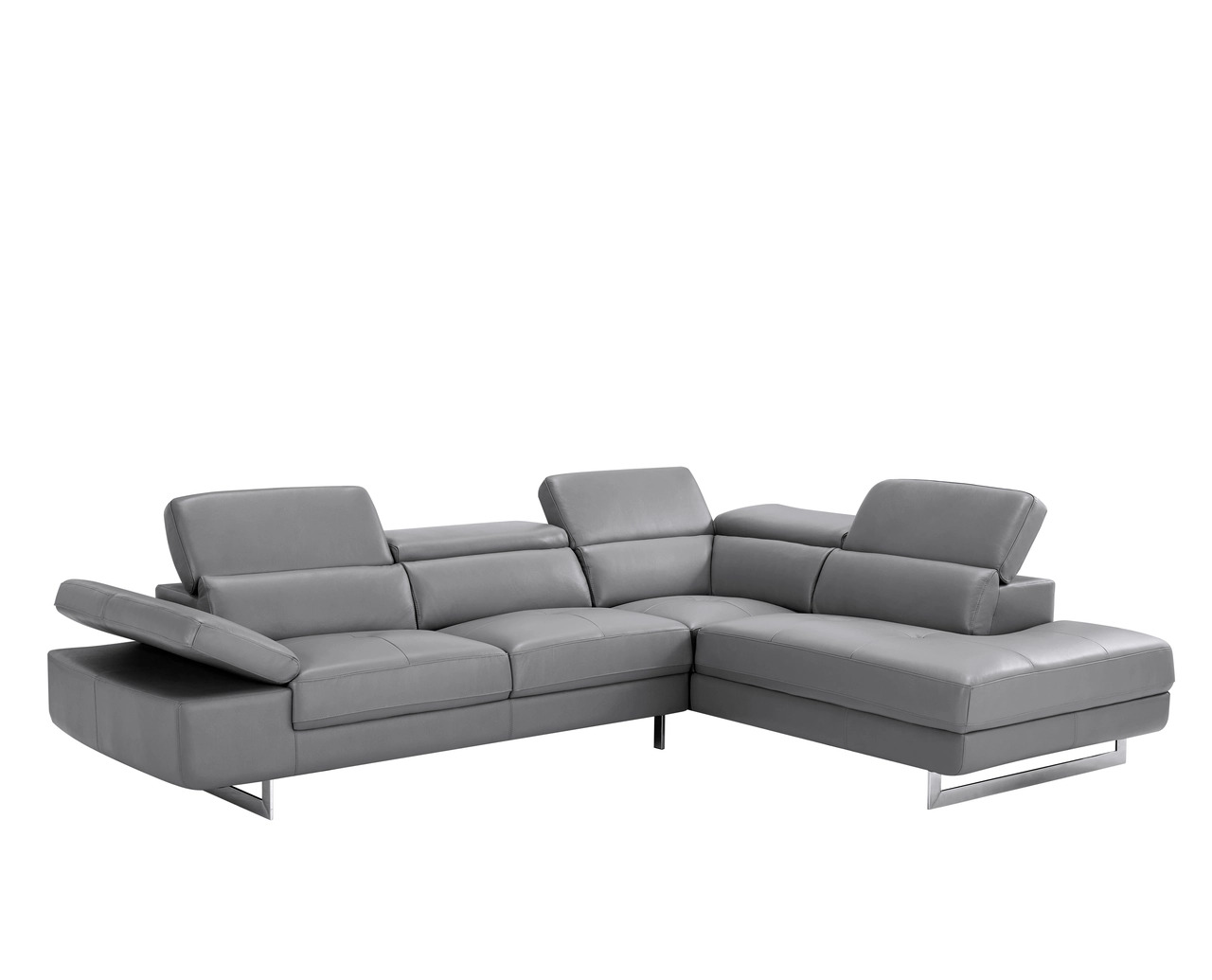 Advanced Adjustable Italian Top Grain Leather Sectional Sofa - Click Image to Close