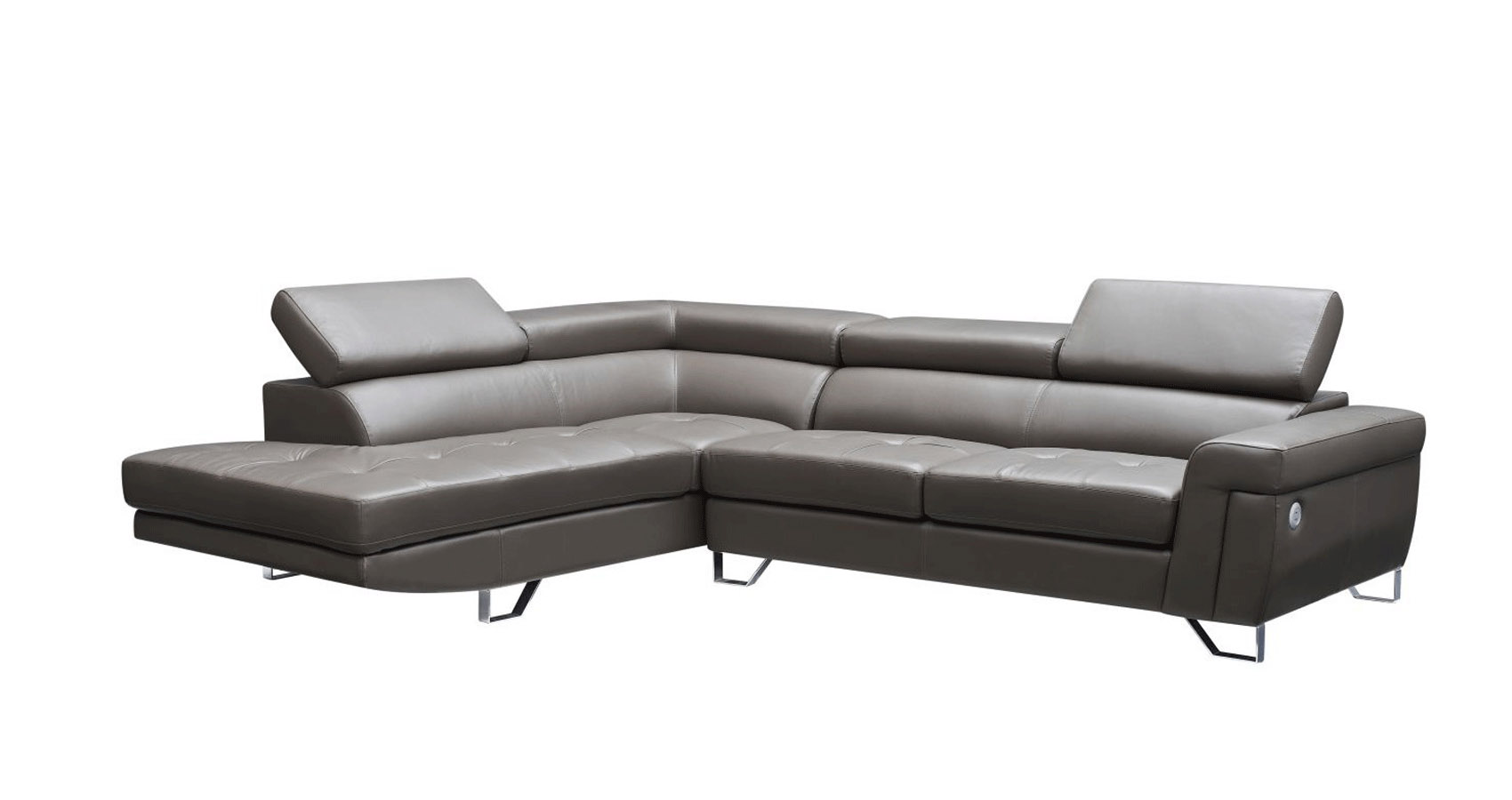 Sophisticated Leather Sectional with Chaise