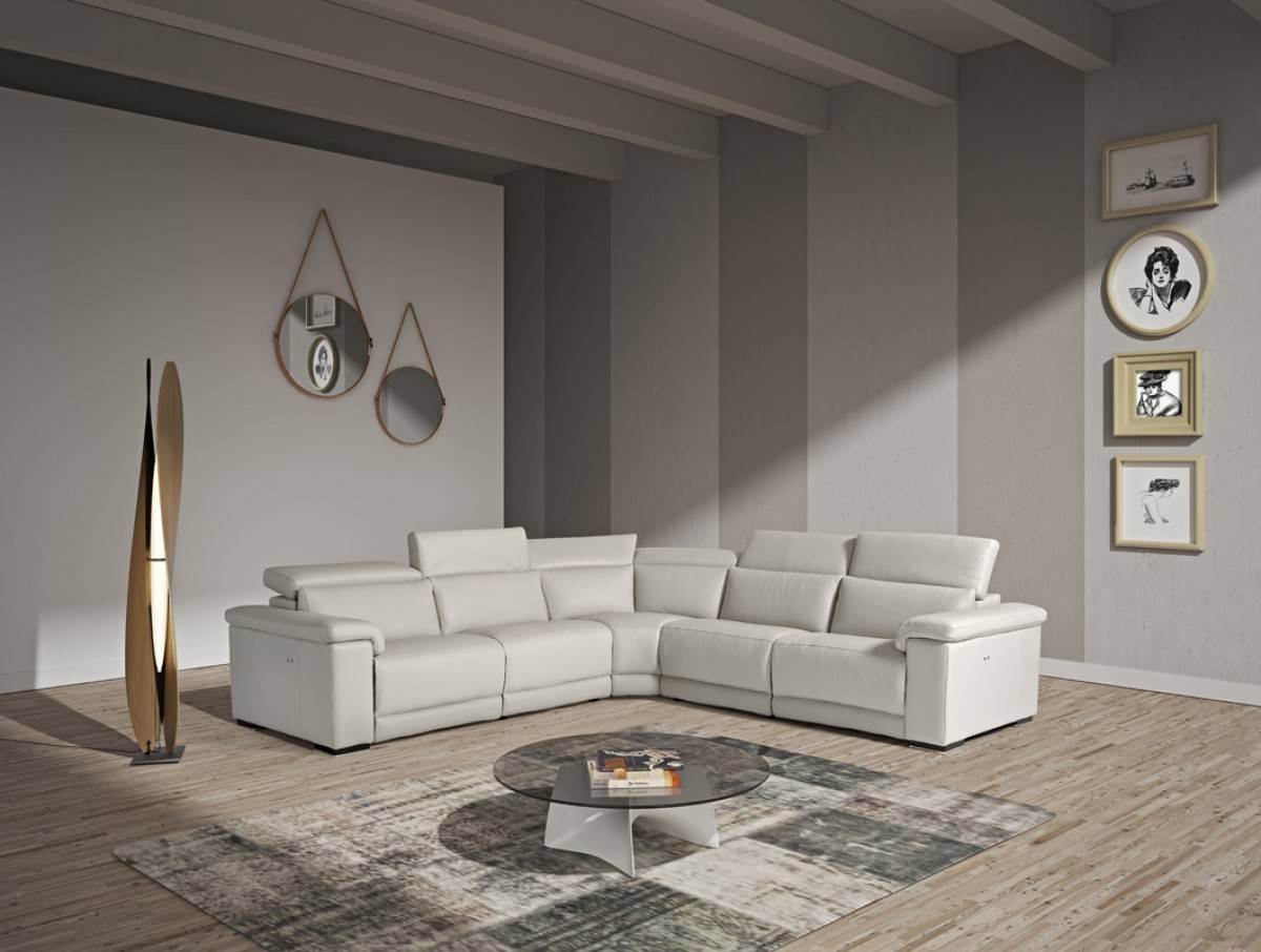 Elite Reclining Sectional Lounge with Adjustable Headrests - Click Image to Close