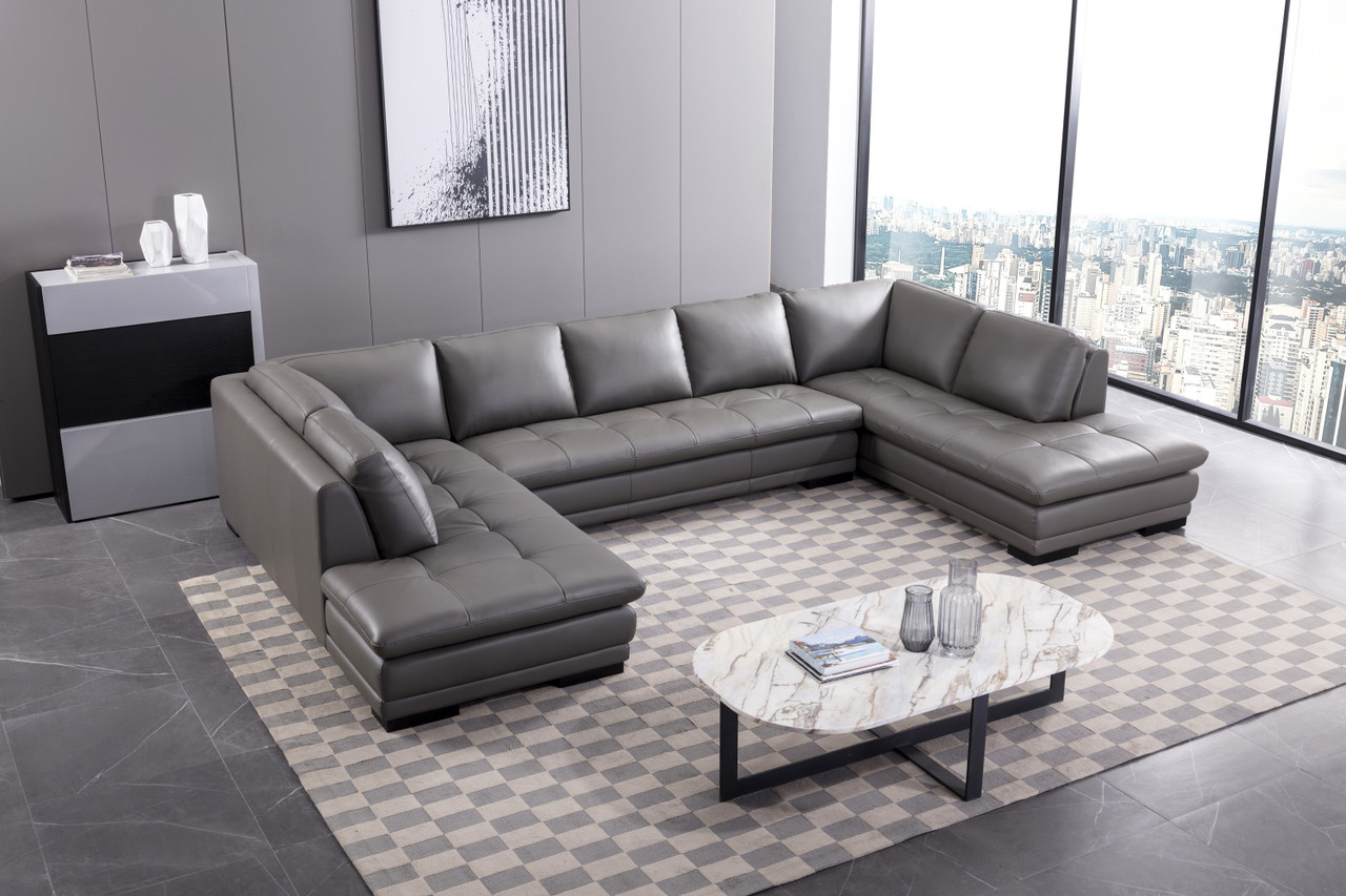 Graceful Curved Sectional Sofa In
