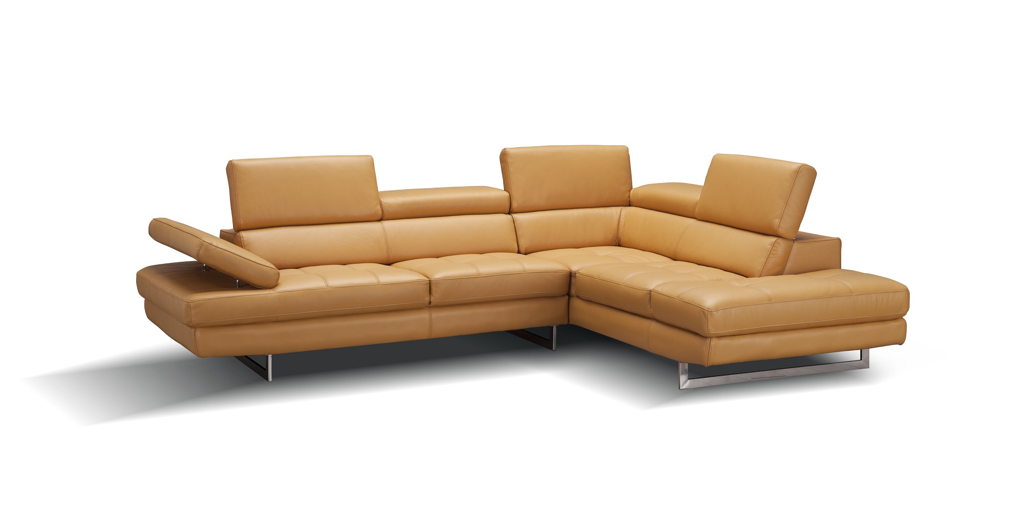 Elegant Modern Leather L-shape Sectional - Click Image to Close