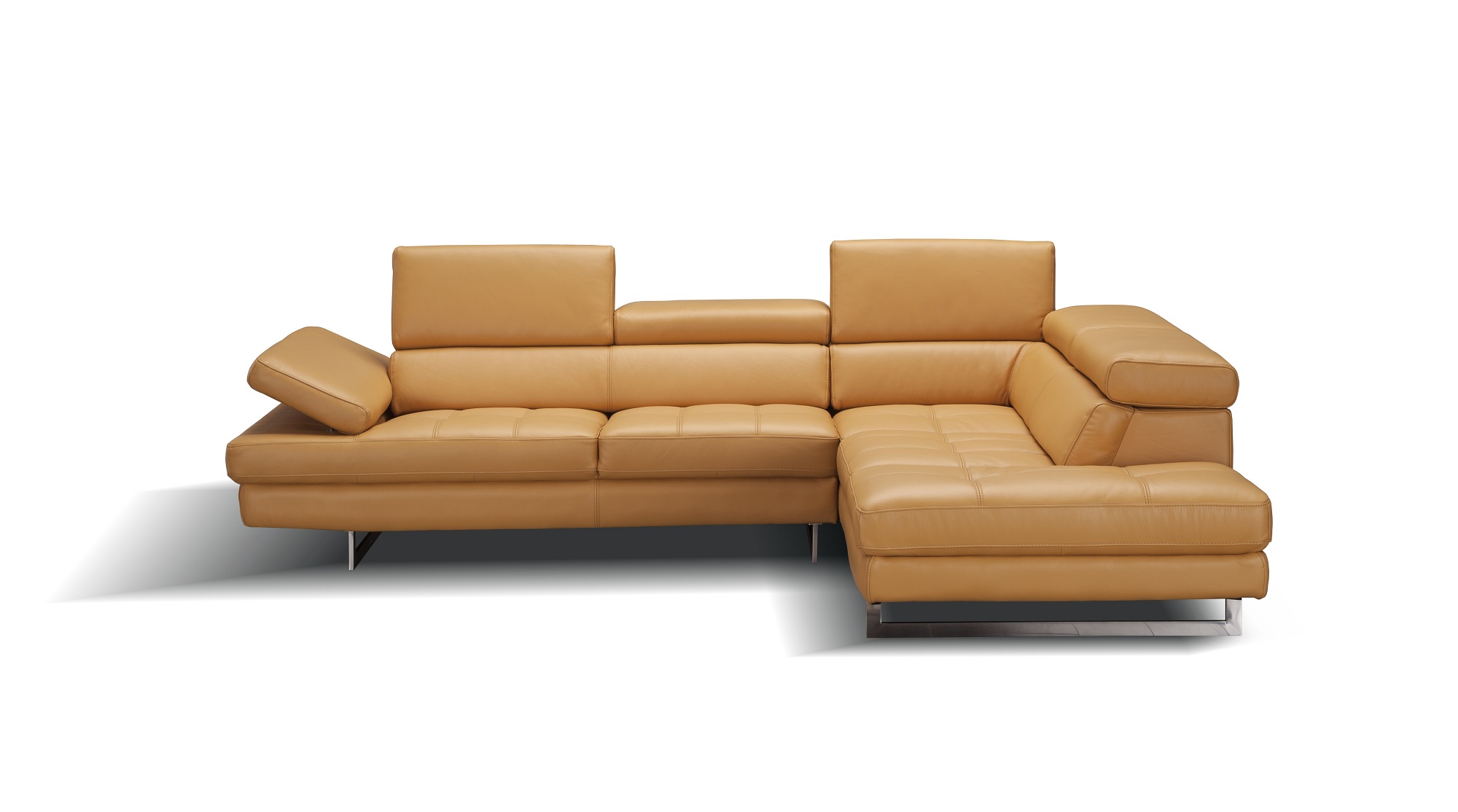 Elegant Modern Leather L-shape Sectional - Click Image to Close