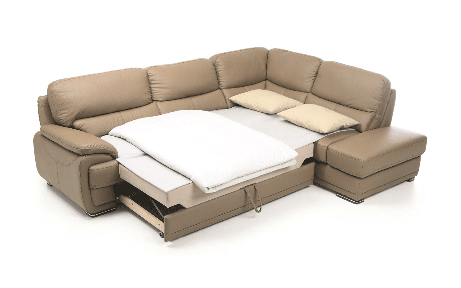 leather sectional sofa with storage and sleeper