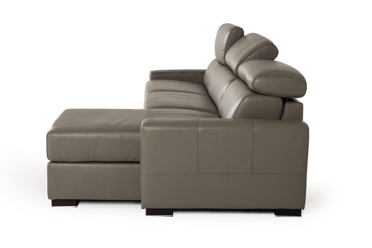 Real Leather Sectional Sleeper with Pull Out Bed - Click Image to Close