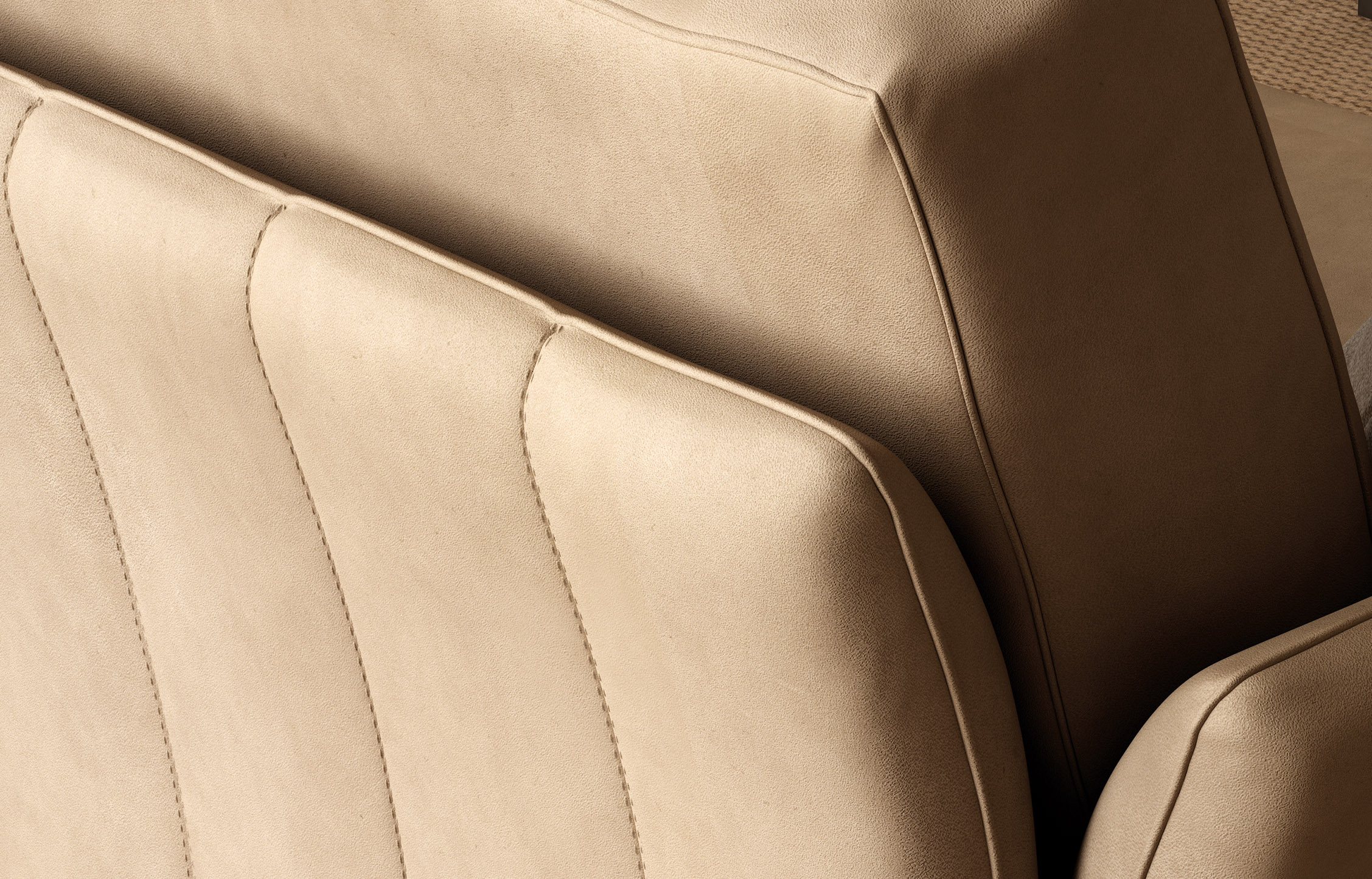 Italian Sectional Sofa Set in Luxury Leather