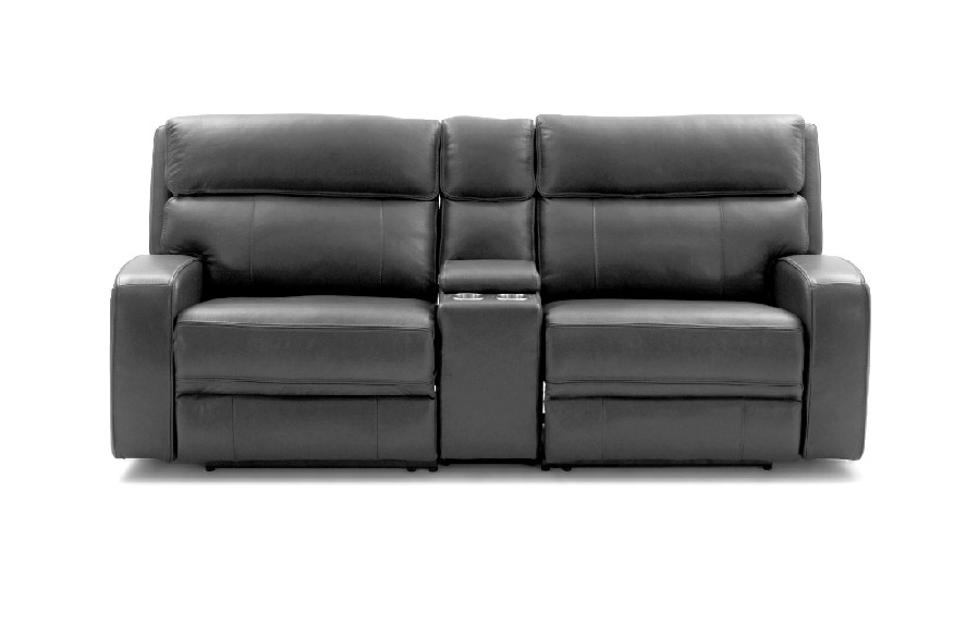 Advanced Adjustable Sectional Upholstered in Real Leather with End Table