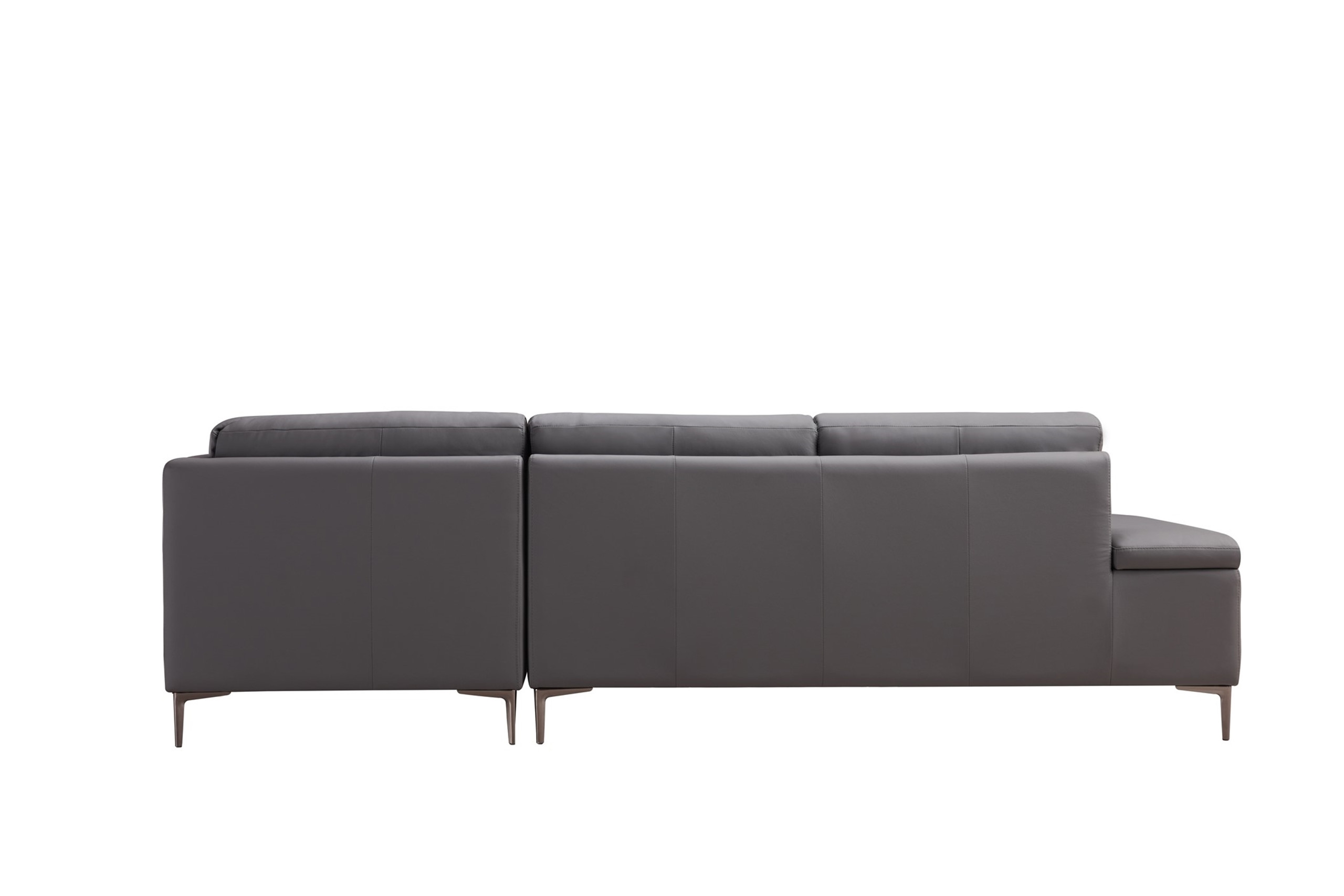 Elegant Italian Leather Sectional Sofa with Storage Bookshelf - Click Image to Close