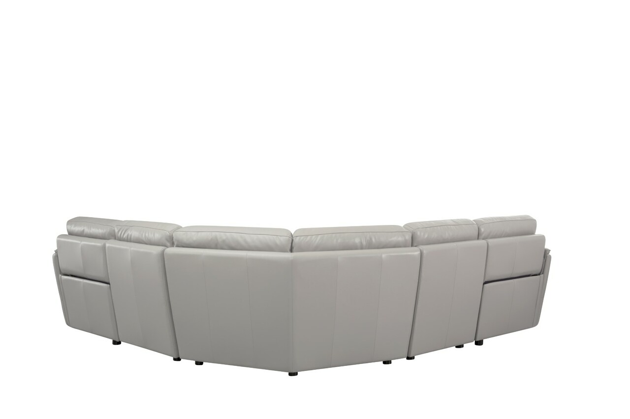 Unique Top Grain Leather Sectional - Click Image to Close