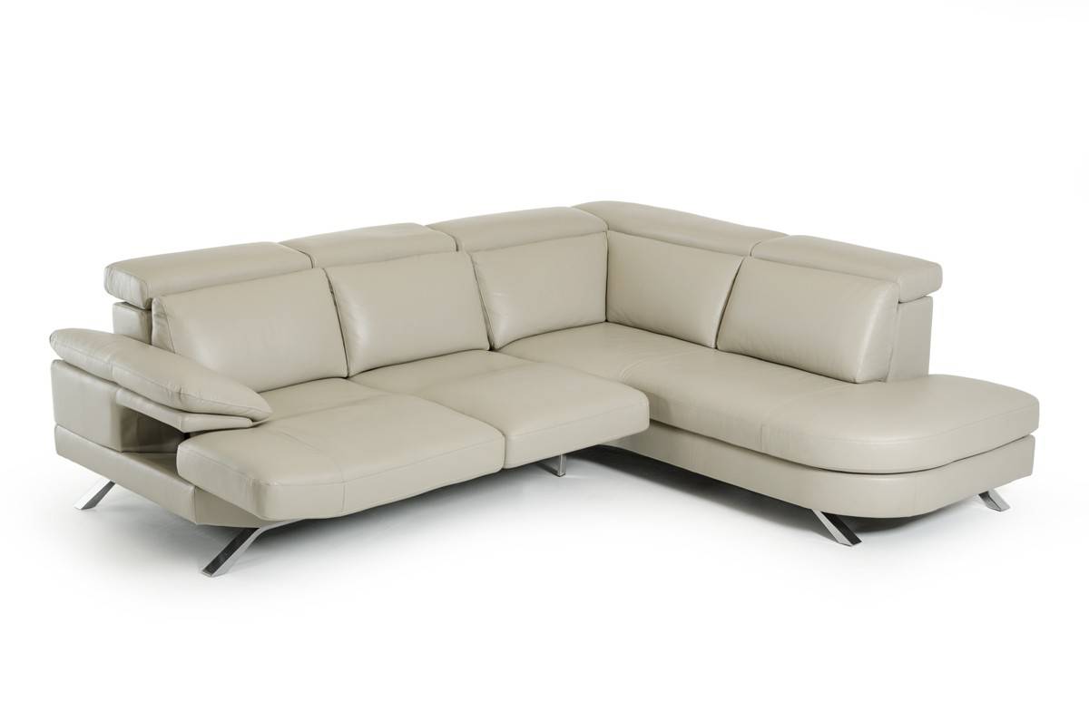 Contemporary Leather Upholstery Corner L-shape Sofa - Click Image to Close