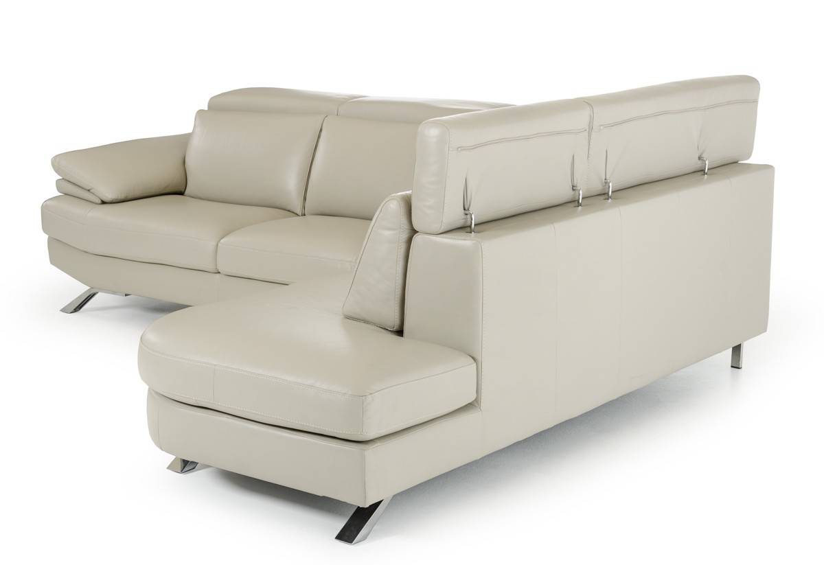 Contemporary Leather Upholstery Corner L-shape Sofa - Click Image to Close