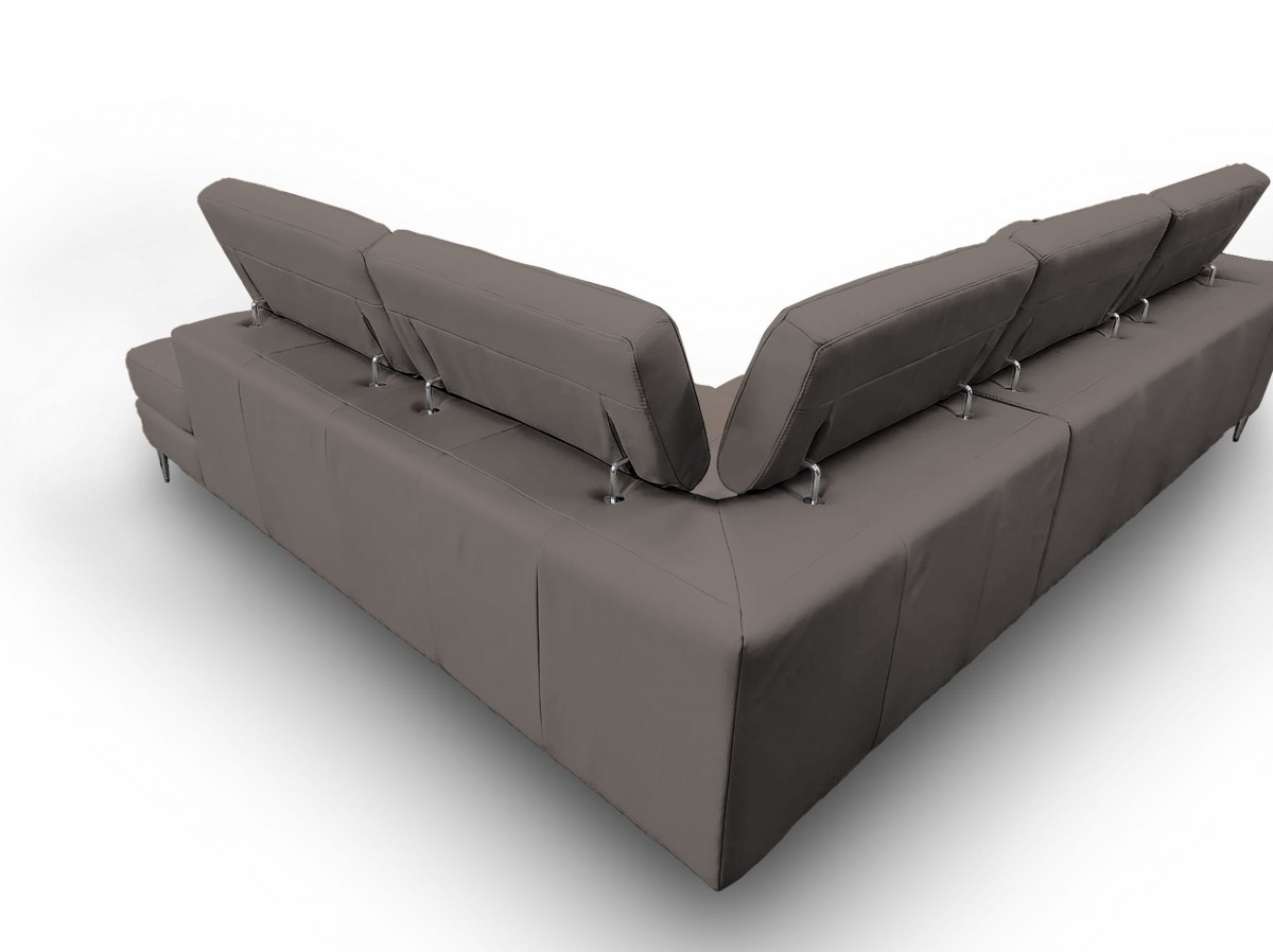 Luxury Full Leather Sectional with Chaise