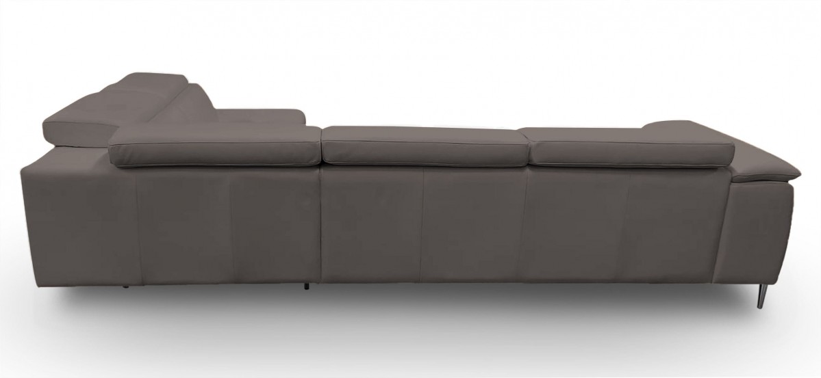 Luxury Full Leather Sectional with Chaise - Click Image to Close