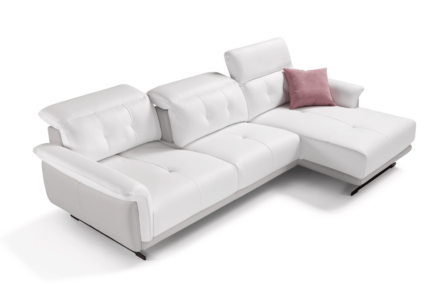 Advanced Adjustable Tufted Top Grain Leather Sectional - Click Image to Close