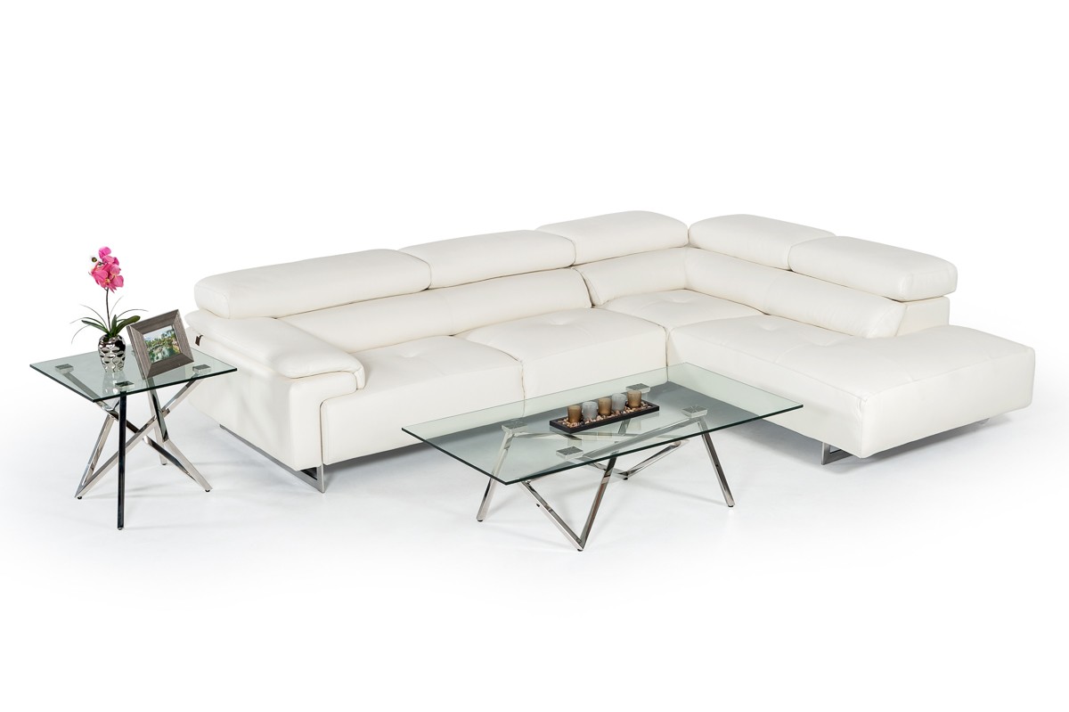 Bright Refreshing Look Sectional with Extra Padded Cushions - Click Image to Close