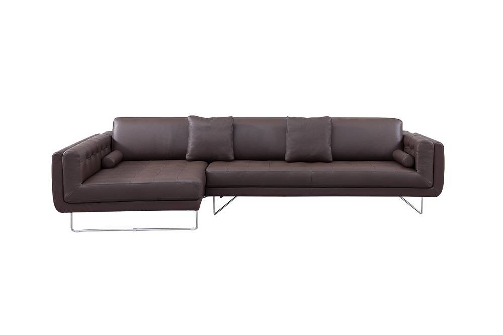 Luxury Leather Corner Sectional Sofa with Pillows NashvilleDavidson