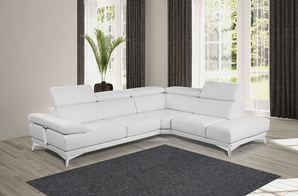 Overnice Tufted Full Italian Leather L-shape Furniture - Click Image to Close