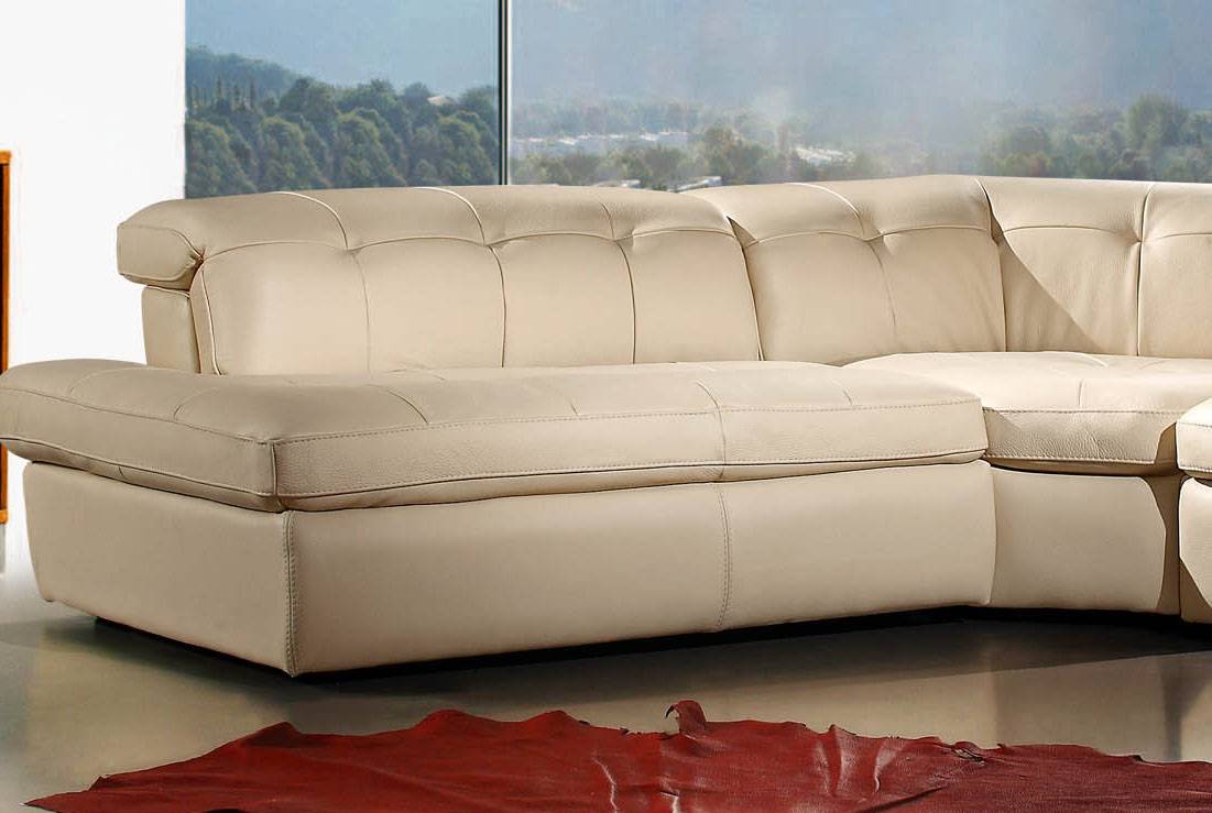 Advanced Adjustable Leather Corner Sectional Sofa - Click Image to Close