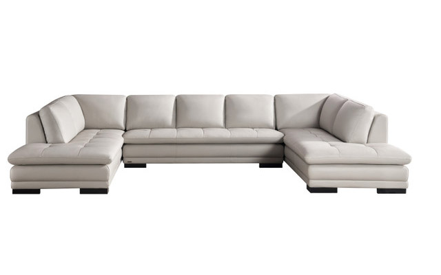Elite Sectional Upholstered in Real Leather - Click Image to Close