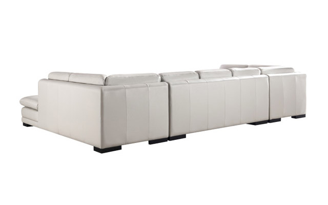 Elite Sectional Upholstered in Real Leather - Click Image to Close