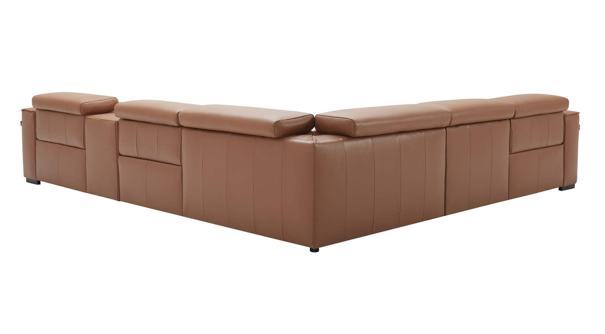 Advanced Adjustable Leather Corner Sectional Sofa with Cushions - Click Image to Close