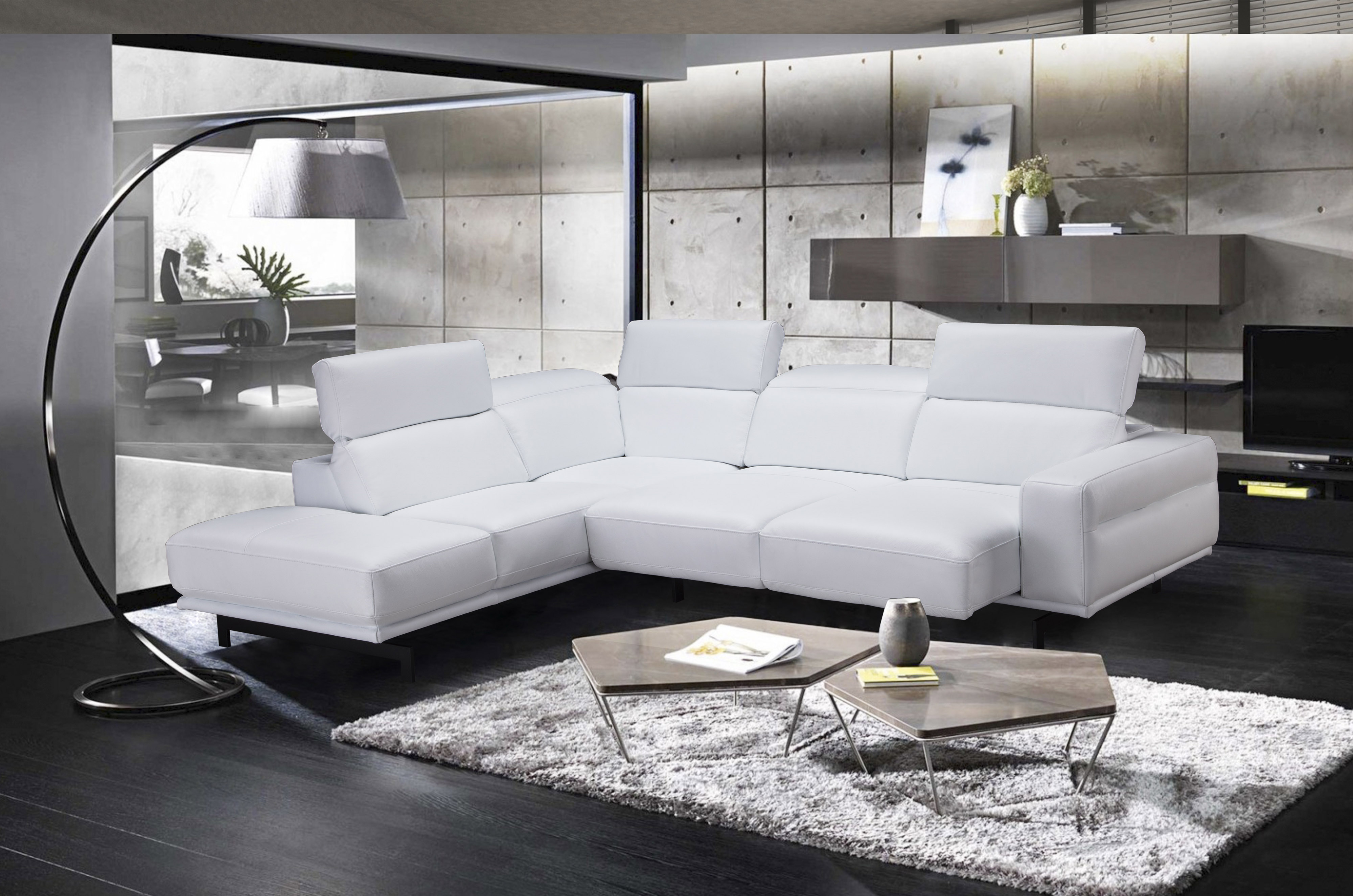 Adjustable Advanced Italian Top Grain Leather Sectional Sofa - Click Image to Close