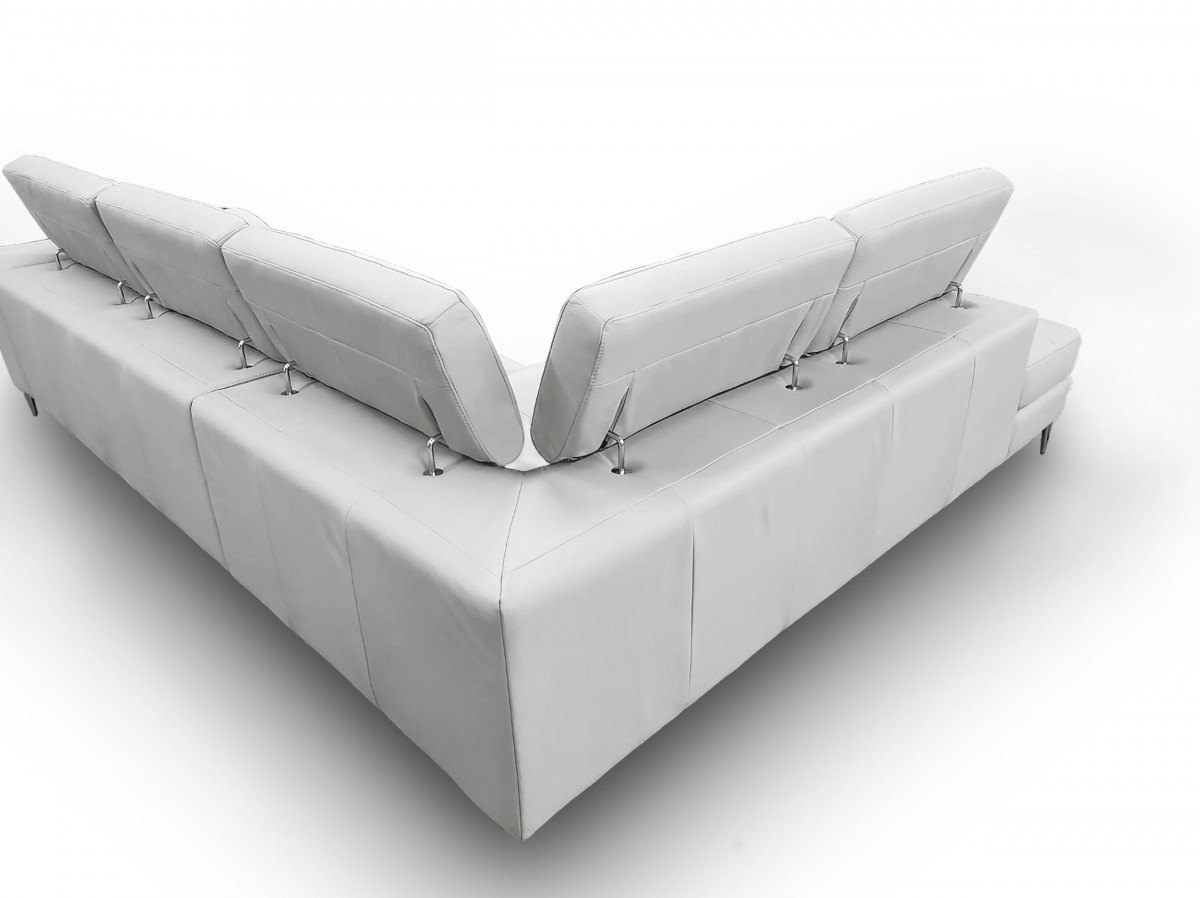 Unique Leather Upholstery Corner L-shape Sofa - Click Image to Close