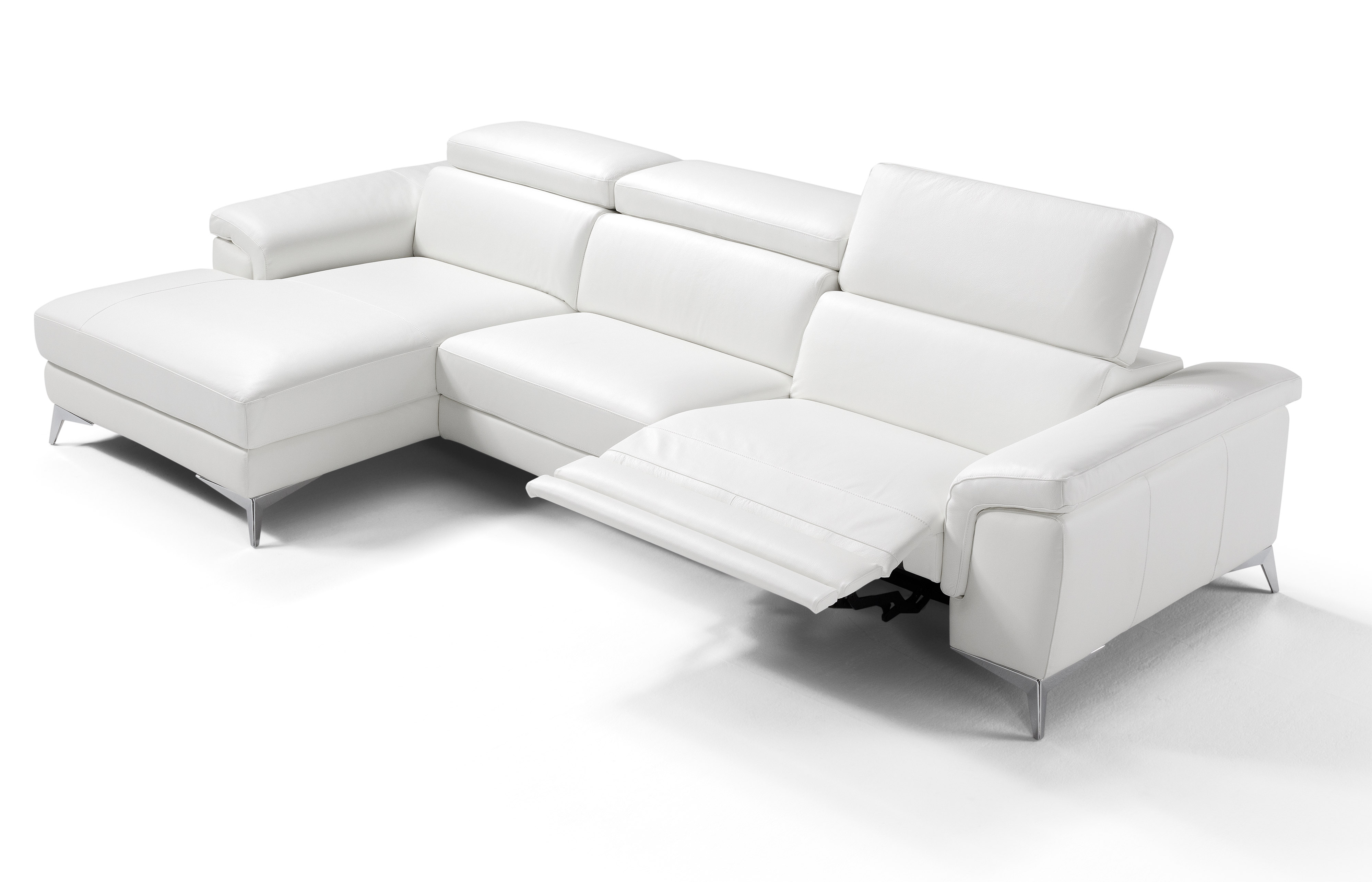 Contemporary All Real Leather Sectional