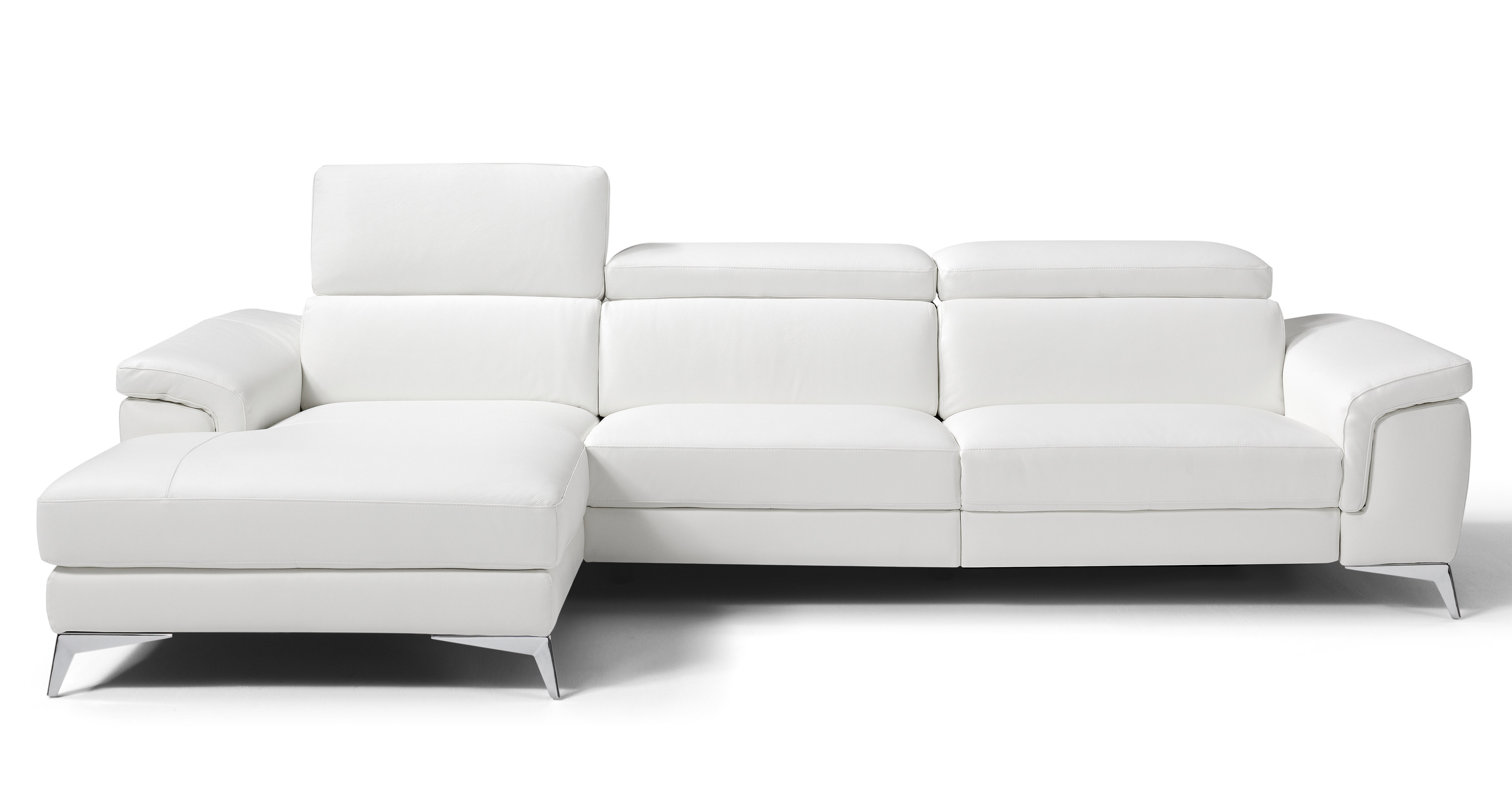 Contemporary All Real Leather Sectional - Click Image to Close