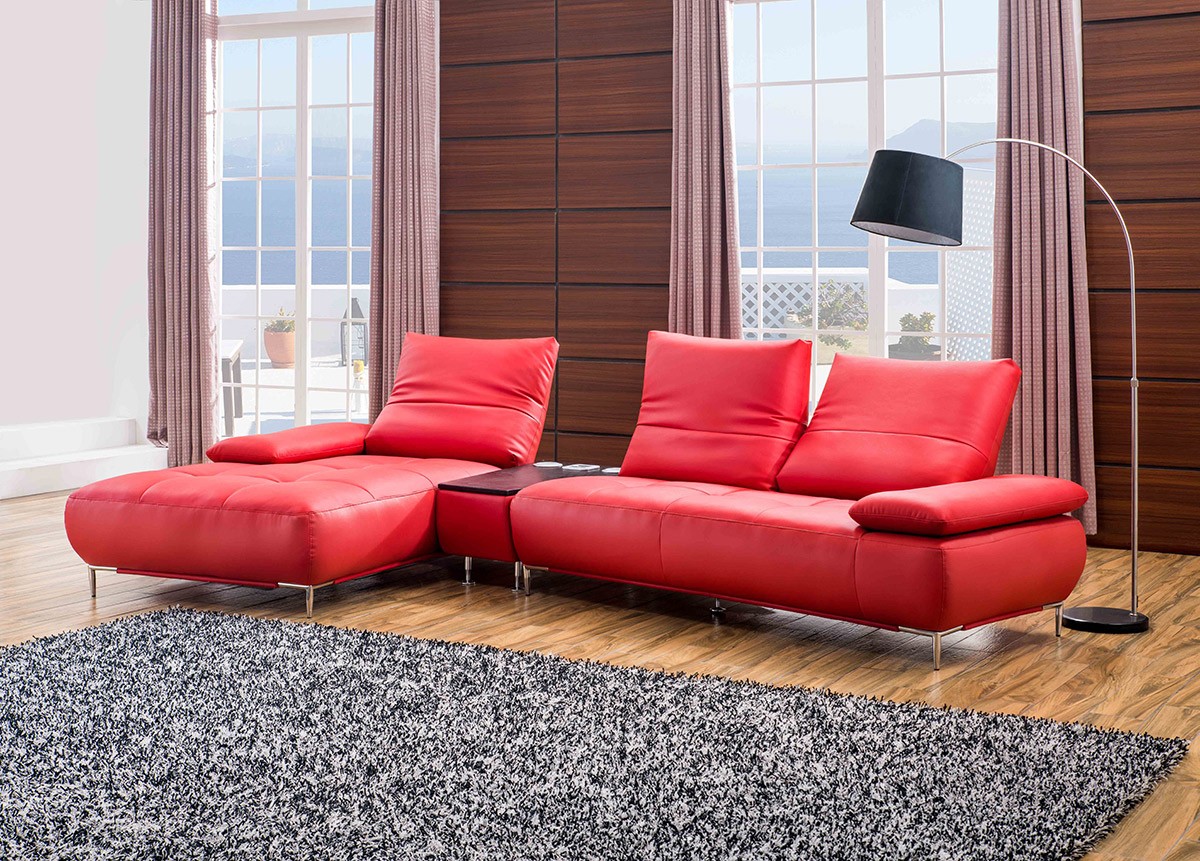 Luxurious Leather Corner Sectional Sofa - Click Image to Close