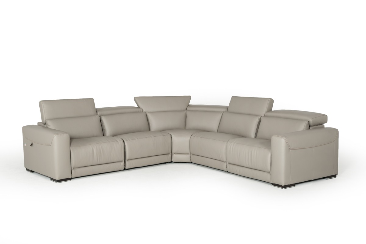 Sophisticated Italian Top Grain Leather Sectional Sofa - Click Image to Close