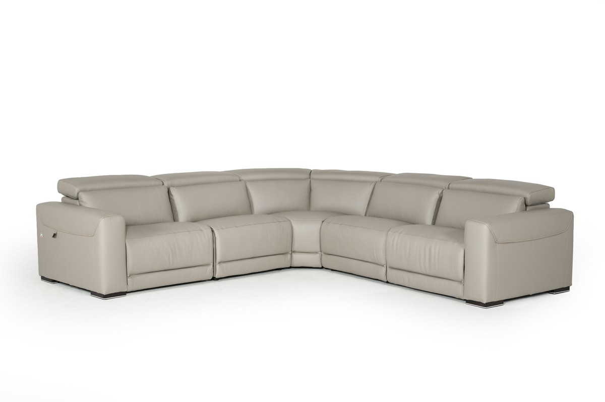 Sophisticated Italian Top Grain Leather Sectional Sofa - Click Image to Close