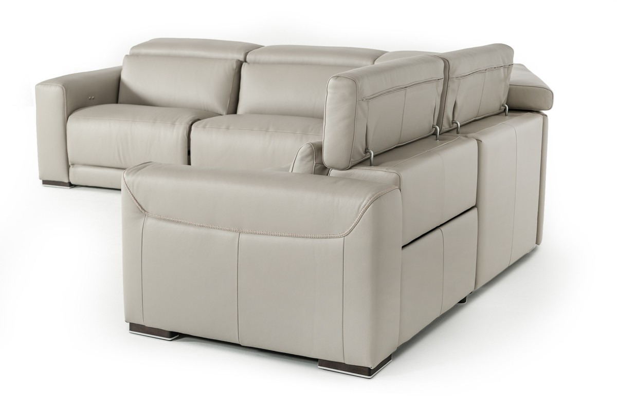 Sophisticated Italian Top Grain Leather Sectional Sofa - Click Image to Close