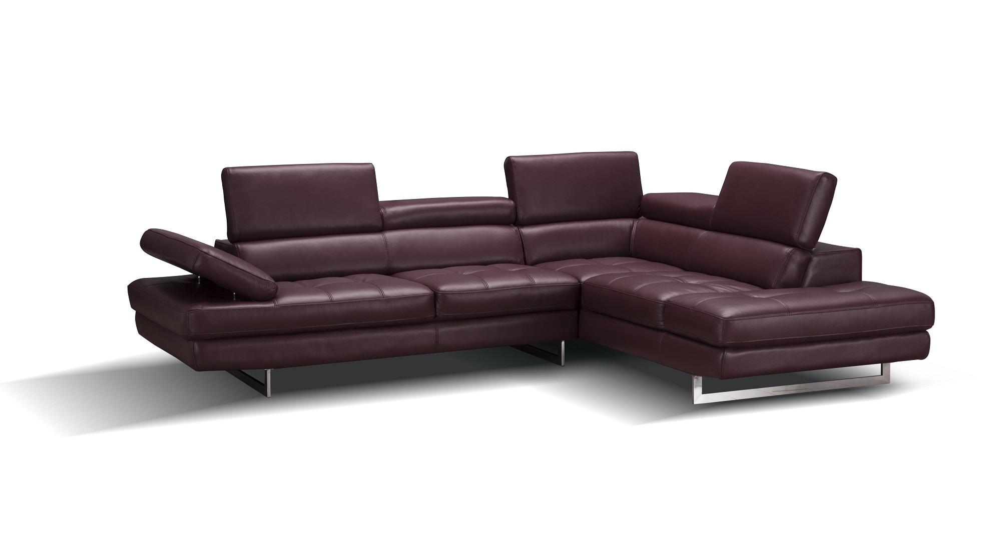 Advanced Adjustable Covered in All Leather Sectional - Click Image to Close