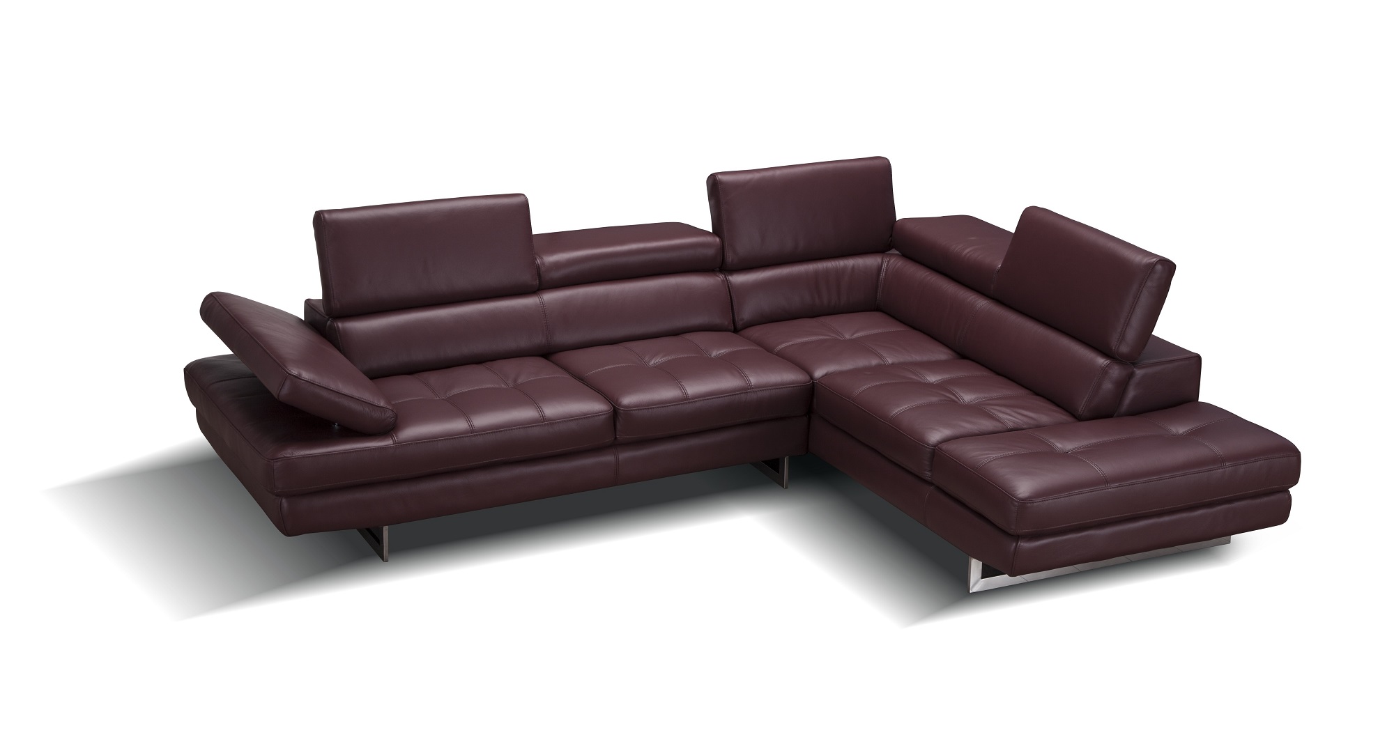 Advanced Adjustable Covered in All Leather Sectional - Click Image to Close