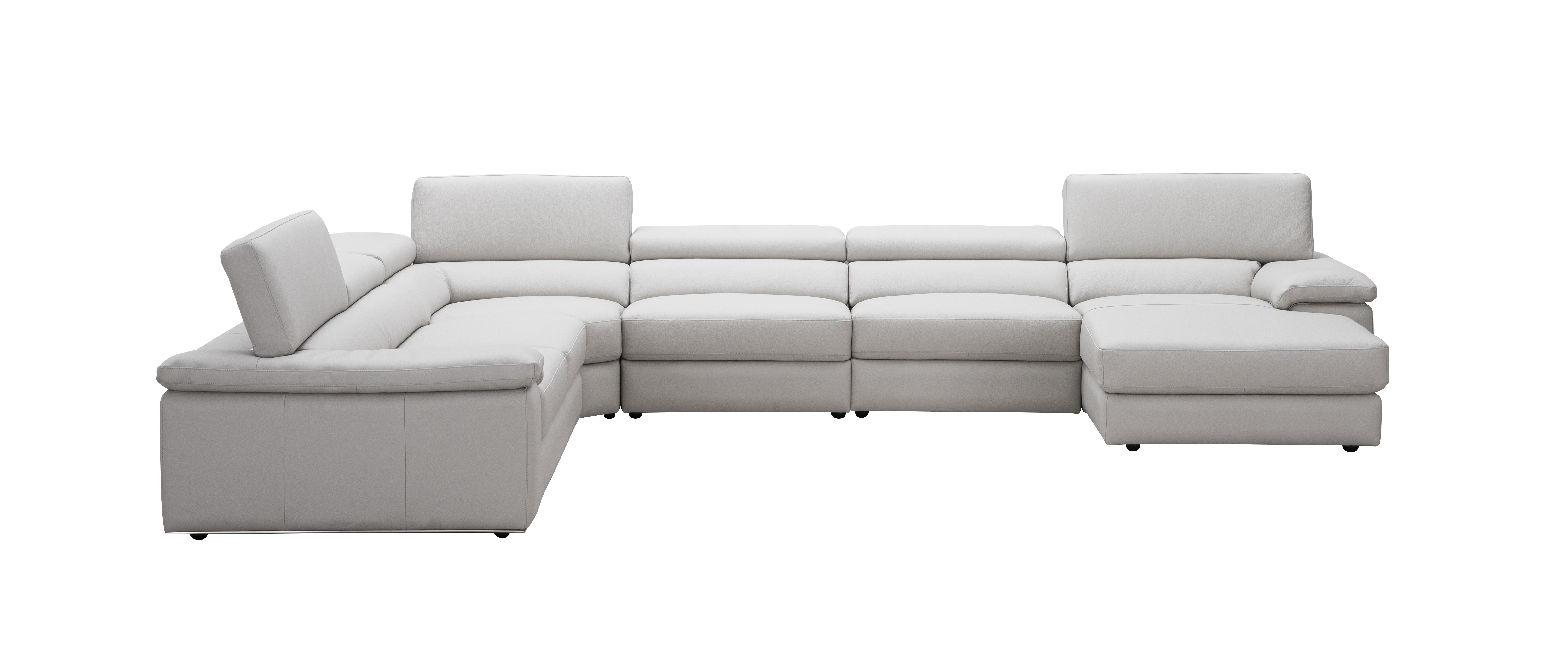 Adjustable Advanced Italian Leather Sectional - Click Image to Close